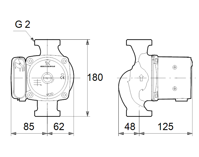 0102115 - UPS 32-80 N 180 1x230V - 3