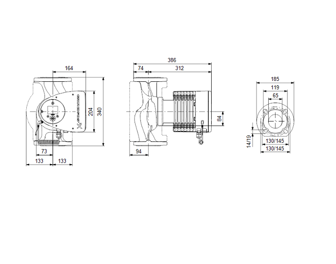 0124508 - MAGNA3 65-120 F 230V PN6/10 - 3