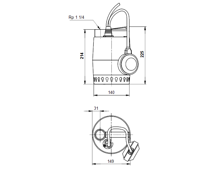 0520101 - KP 150 A1 1x230V 5m - 3